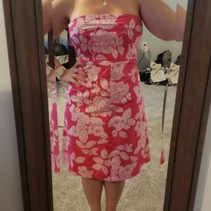 Strapless flower dress